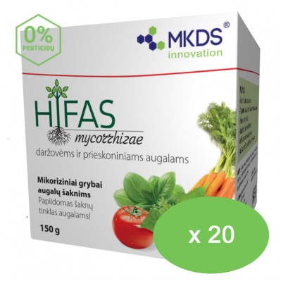 HIFAS - daržovėms ir prieskoniniams augalams, mikoriziniai grybai, MAXI pak. (kaina nurodyta 1 vnt.)